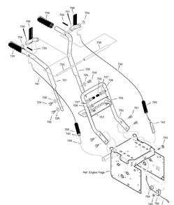 Handle Assembly Diagram and Parts List for 1695362-6240810X61 2007 Briggs and Stratton Snow Blower